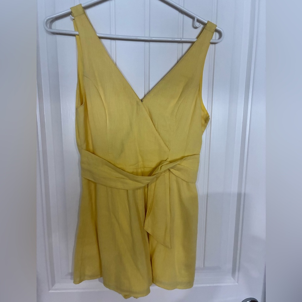 Abercrombie & Fitch Sleeveless Yellow Romper